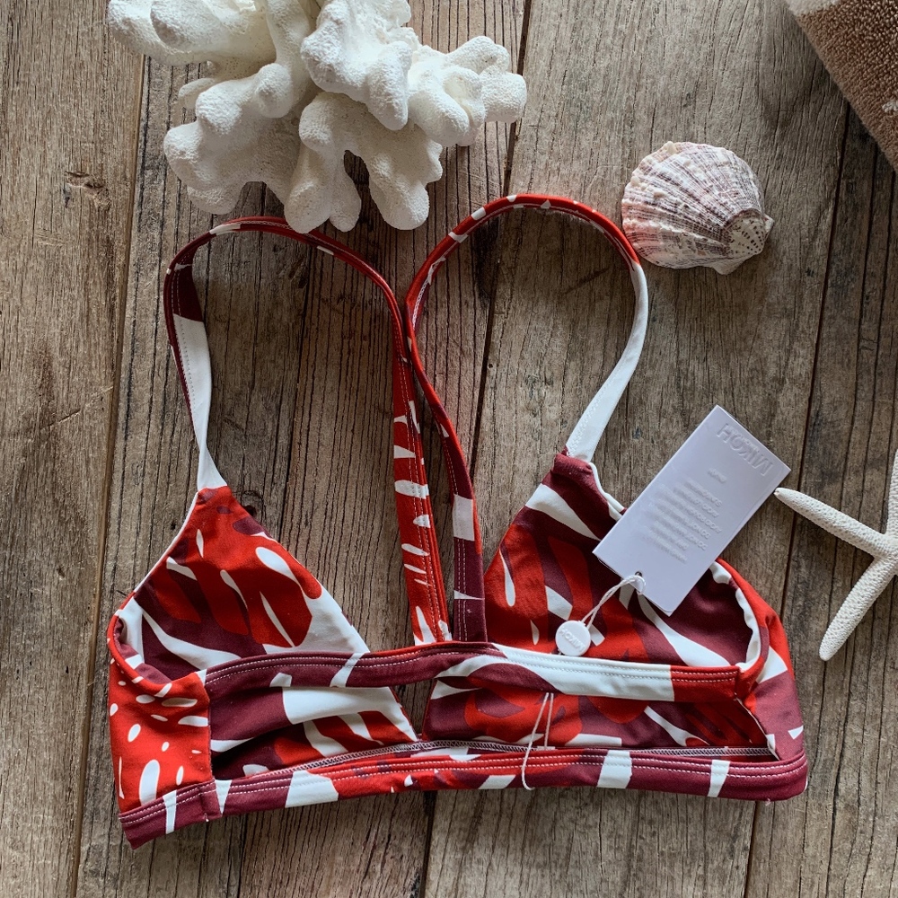 Mikoh Hawaiian Print Bikini Top Large New w/Tags - Picture 6 of 6